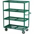 Little Giant Flow-Through Utility Cart with Perforated Lipped Metal Shelves, Load Capacity 1,600 lb