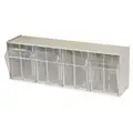Akro-Mils Tip Out Bin, Number of Drawers or Bins 4, Outside Height 8-3/16", Outside Length 6-3/4"