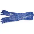 Chemical Resistant Gloves, Size 10, 26"L, Blue, 1 PR