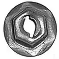 Zinc Plated Self-Threaded Metric Nut, Flange Diameter: 15 mm