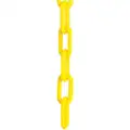 Mr. Chain Plastic Chain: Outdoor or Indoor, 1 1/2 in Size, 50 ft Lg, Yellow, Polyethylene