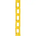 Mr. Chain Plastic Chain: Outdoor or Indoor, 2 in Size, 50 ft Lg, Yellow, Polyethylene