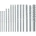 Round Shank Drill Bit Set, Straight, 14 Number of Drill Bits, Carbide Tipped