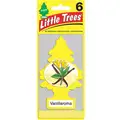 Little Trees Vanilla Scented Air Freshener Card with String, Yellow, 6 PK