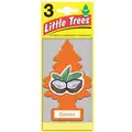 Little Trees Coconut Scented Air Freshener Card with String, Orange, 3 PK