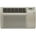 GE 208/230 V Electric Wall Air Conditioner w/Heat, 12,000 BtuH Cooling, Soft Gray, Includes: Wall Sleeve