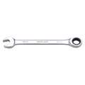 Westward Ratcheting Wrench, Alloy Steel, Chrome, 18 mm Head Size, 9-1/4"Overall Length
