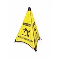 Handy Cone Folding Safety Cone, Sign Header Caution, Watch Your Step, Number of Printed Sides 4, Nylon