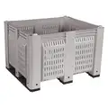Decade Products Bulk Container: 25.4 cu ft, 48 in x 40 in x 31 in, 4-Way Entry, Stackable, Rectangle