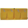 Jersey Barrier, Unrated, 24-1/2" x 58-1/4" x 16-1/2", Yellow
