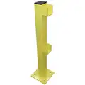 45" H Bolt On End Post, Safety Yellow