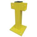 21" H Bolt On Inline Post, Safety Yellow