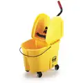 Rubbermaid Yellow Polypropylene Mop Bucket and Wringer, 8 3/4 gal