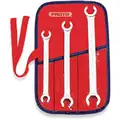 Proto Flare Nut Wrench Set: Alloy Steel, Satin, 3 Tools, 3/8 in to 11/16 in Range of Head Sizes, SAE