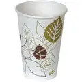 Dixie Disposable Hot Cup: Paper, Polyethylene, 16 oz. Capacity, Pathways, Microwave Safe, 1,000 PK