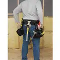 Black, Tool Belt, Polyester, 29" to 46" Waist Size, Number of Pockets 17