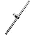 Proto Sliding T-Handle, Drive Size 1/2", Alloy Steel, Chrome, Overall Length 12-3/4", Standard
