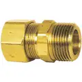 Male Connector, Compression Fitting, Brass, 1/4" x 1/4"