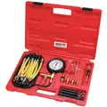 Sur & R Fuel Injection Pressure Tester Kit: 18 in L, 14 in W, 30 Pieces, Red