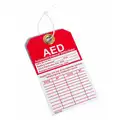 AED Inpection Tag, Cardstock, Height: 5", Width: 4"