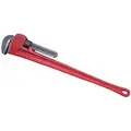 Westward Cast Iron 48" Straight Pipe Wrench, 6" Jaw Capacity