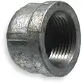 Galvanized Malleable Iron Cap, 2" Pipe Size, FNPT Connection Type
