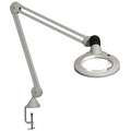 Vision-Luxo Round Magnifier Light, LED, 45" Arm Length, 2.25x, 900 Lumens, Gray