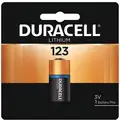 Duracell Lithium Battery, Voltage 3, Battery Size 123, 1 EA