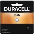 Duracell Lithium Button Cell Battery, Voltage 3, Battery Size 1/3 N, 1 EA