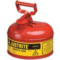 Justrite Type I Safety Can: For Flammables, Galvanized Steel, Red, 9 1/2 in Outside Dia., 11 in Ht