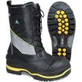 Miner Boot, 9, EE, Men's, Black, Steel Toe Type, 1 PR