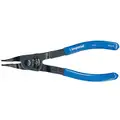 Imperial Lock Ring Plier: External, For 3/4 in to 1 3/4 in Shaft Dia, 0.187 in Tip Dia, 8 1/2 in Overall Lg