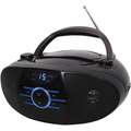 Jensen Audio CD Player: AC, 0 Alarms, Blue, 6 in Radio Overall W, 6 in Radio Overall Dp, Battery Backup