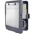 Saunders Storage Clipboard: Letter File Size - Clipboard, Gray, 9 in Wd, 12 in Ht, 1/2 in Clip Capacity
