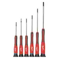Milwaukee General Purpose Screwdriver Set, Phillips, Slotted, Ergonomic, Number of Pieces 6