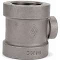 Reducing Tee: Malleable Iron, 2 in x 2 in x 3/4 in Fitting Pipe Size, Class 300