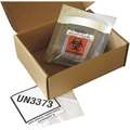 White Hazardous Material Shipping Kit, 8-1/16"D x 10-1/4"W x 3-5/8" L , Holds :6" x 9-1/8" Space to