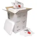 White Hazardous Material Shipping Kit, 9-3/8D x 11-3/8"W x 14-1/2" L , Holds :6" x 9-1/8" Space to H