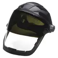 Jackson Safety Faceshield Assembly: Anti-Fog, Clear Visor with Flip Down Green W8 Welding Shade