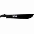SOG Machete, Stainless Steel, 18 in Cutting Edge Length, Rubber Handle Material