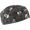 Chill-Its By Ergodyne High Performance Cap, Terrycloth, Black/White, Universal,1 EA