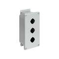 Hoffman Pushbutton Enclosure, Number of Columns 1, Number of Holes 3, 12 NEMA Rating