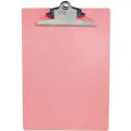 Pink Polystyrene Clipboard, Letter File Size, 9" W x 13-1/4" H, 1" Clip Capacity, 1 EA