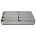 Plastic Compartment Drawer Insert, Compartments per Drawer: 8, Removable Dividers: No, Gray