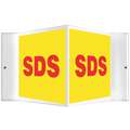 SDS 3D Projection Sign, Plastic, 8" x 18", 1 EA