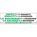 Accuform Signs Safety Banner: Poly Sheeting, 28 in x 96 in Nominal Sign Size, Indoor/Outdoor, 1 Printed Sides