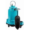 Submersible Sump Pump, 1/3 HP, Cast Iron, 115V AC, Vertical Float