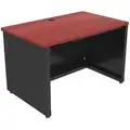 Versa Products Enclosed Desk: CD Series, 48 in Overall Wd, 30 in, 24 in Overall Dp, Cherry Top