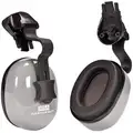 MSA Hard Hat Mounted, Full Brim only Ear Muffs, 25dB Noise Reduction Rating NRR, Dielectric Yes, Gray