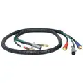 Tectran 3 in 1 ABS Air and Power Cord Assembly 15 ft., Metal Plugs, Rubber Air Lines